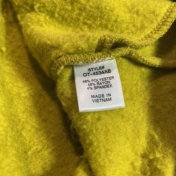 ZENANA Sweatshirt Oversized Tunic Crew Neck Long Line Pockets Womens L Green - Picture 6 of 7